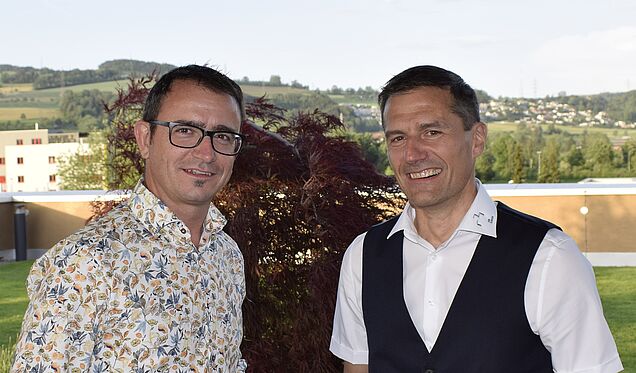 v.l.n.r.: Adrian Scheiber, Präsident AM Suisse Zentral und Bernhard von Muehlenen, Direktor AM Suisse